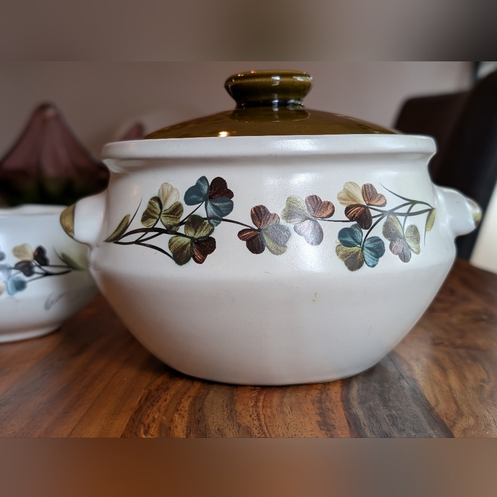 Vintage Denby Shamrock Casserole Dish